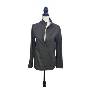 Mens Olive Green Quarter-Zip Activewear Jacket